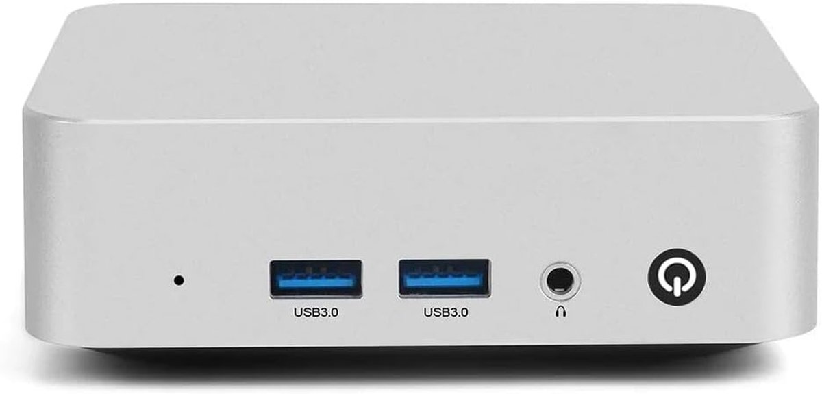 Mini PC - Compacte Computer - Thuiskantoor Werk - 4K Dual Display - 0.47L - Zilver