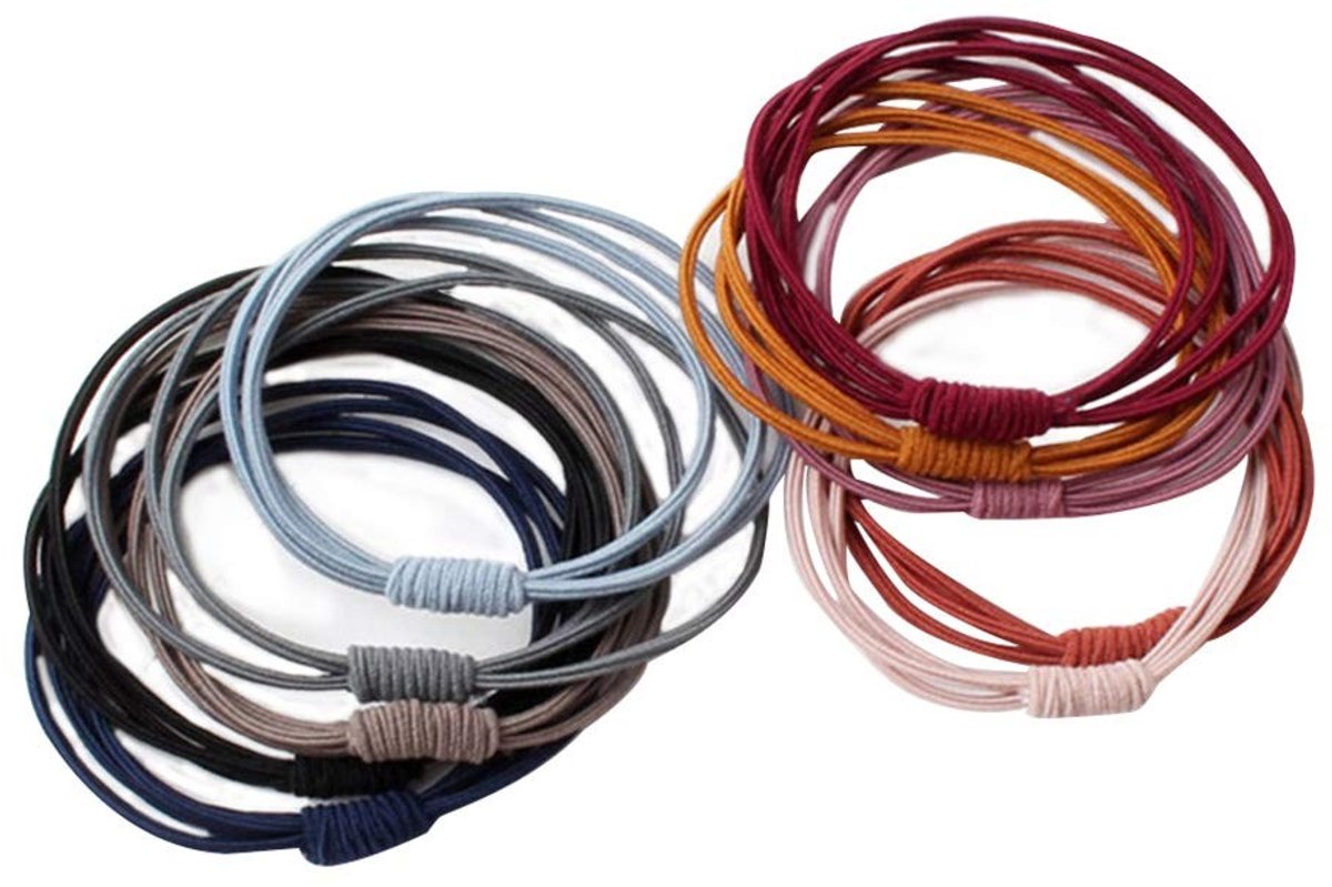 Dailygoods- Haarelastiekjes 10 stuks - Hoge elastische haarringen - Paardenstaart houder - Haaraccessoires voor vrouwen/meisjes - Veelzijdige kleuren - Effectieve haarfixatie - Haarband