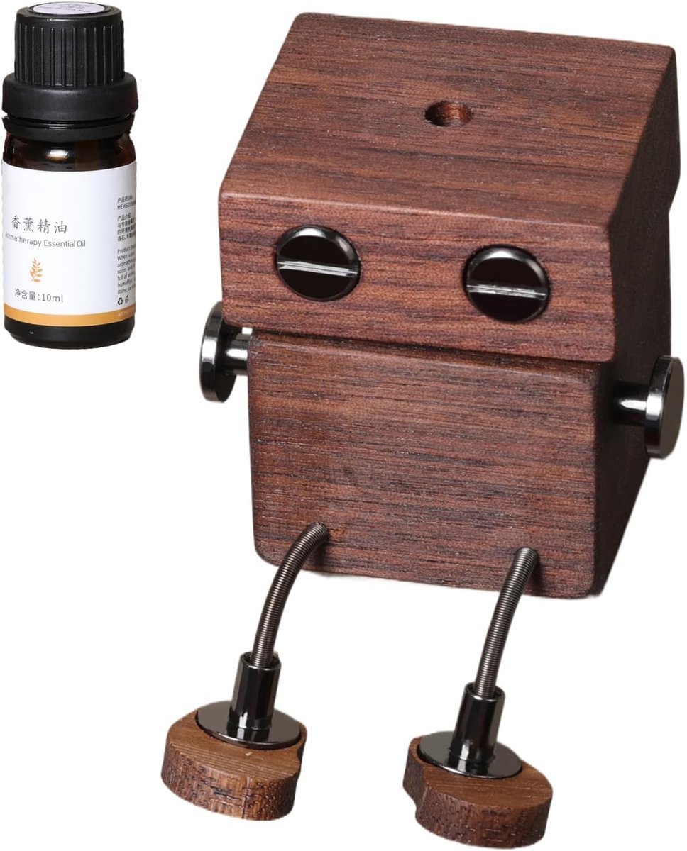 Houten Poppetje - Auto Verfrisser - Auto Interieur - Bewegend Design - 5.7 cm - Houtkleur