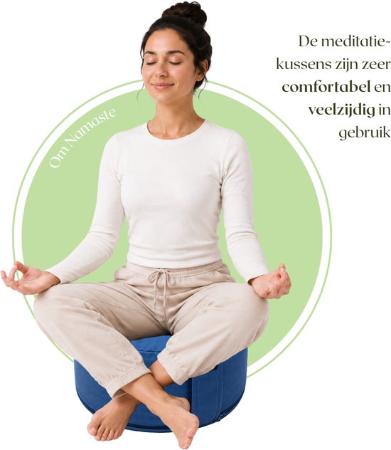 Om Namaste Meditatiekussen Rond - Pro Rondo - Petrol van Om Namaste — afbeelding 4