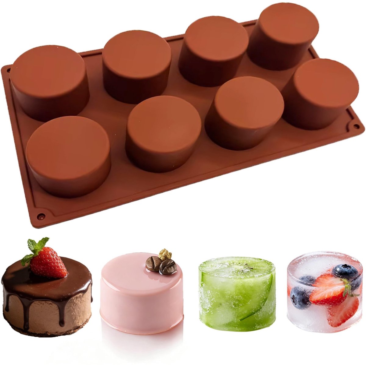 Dailygoods- Siliconen Mal Chocoladevormen - Bakvormen voor Taarten - Mousse/Cake/Brownies - Herbruikbaar en Duurzaam - Voedselveilig - Temperatuurbestendig van -40°C tot +230°C - Bakvorm