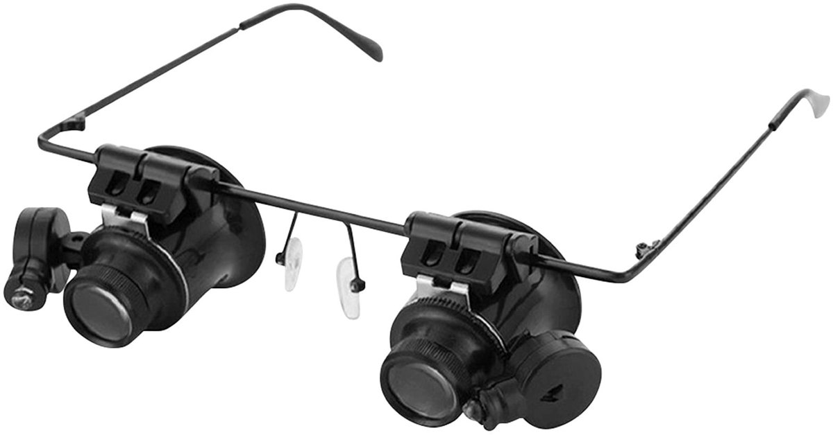 Dailygoods - Vergrootglas met LED Licht Hoofdmontage