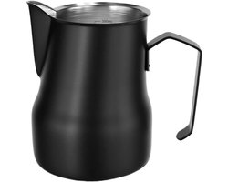 Melkschuimkruik RVS - Opschuimkan Barista - Latte Art Maken - Gemakkelijk Gieten Tuit - 500 ml - Zwart