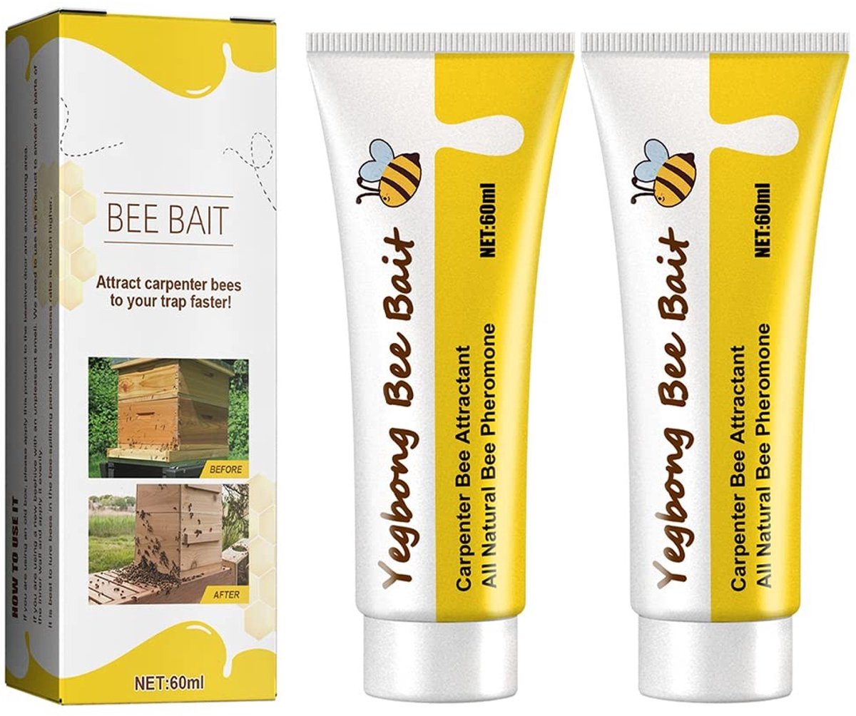 Dailygoods- Bijenlokker 2-Pack - Aas voor timmermansbijen - Gemakkelijk aan te brengen - Buitenbijenteelt - Inhoud 2 x 60 ml - Compact formaat 13,7x5,5 cm - Bijenaas