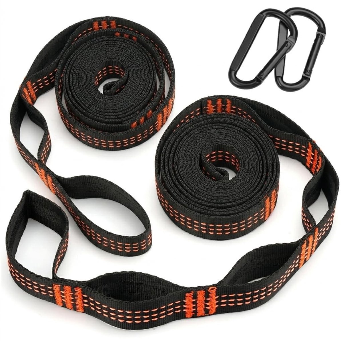 Dailygoods- Hangmatbevestiging 2 stuks - Verstelbare Ophangset - Draagkracht 300 kg - Boomvriendelijk - Robuuste Materialen - Versterkte Naden - Hangmatophangset