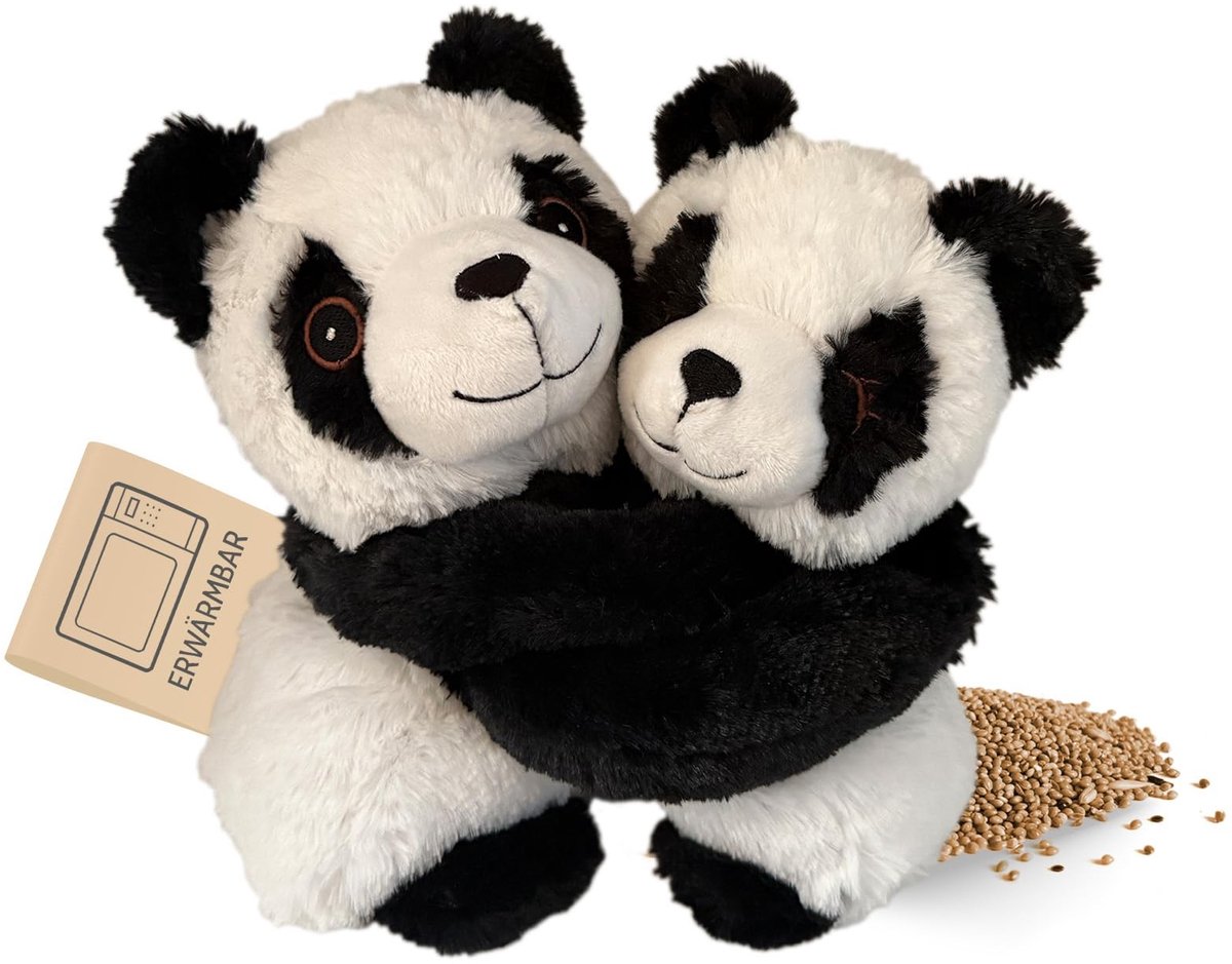 Dailygoods- Warmtekompres - Knuffel voor Kinderen/Volwassenen - 2-Pack - Uitneembare Gerstvulling - Magnetron/Oven - Pijnstilling en Warmte - Warmtedier