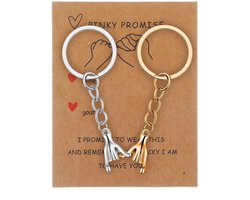 Dailygoods - Tyqour 2 stuks partnersleutelhangers voor koppels, cadeaus met kaarten, adventskalender, vulling, mannen, vrouwen, beste vriendin, verjaardag, jubileum, cadeau voor haar, haar, vriend