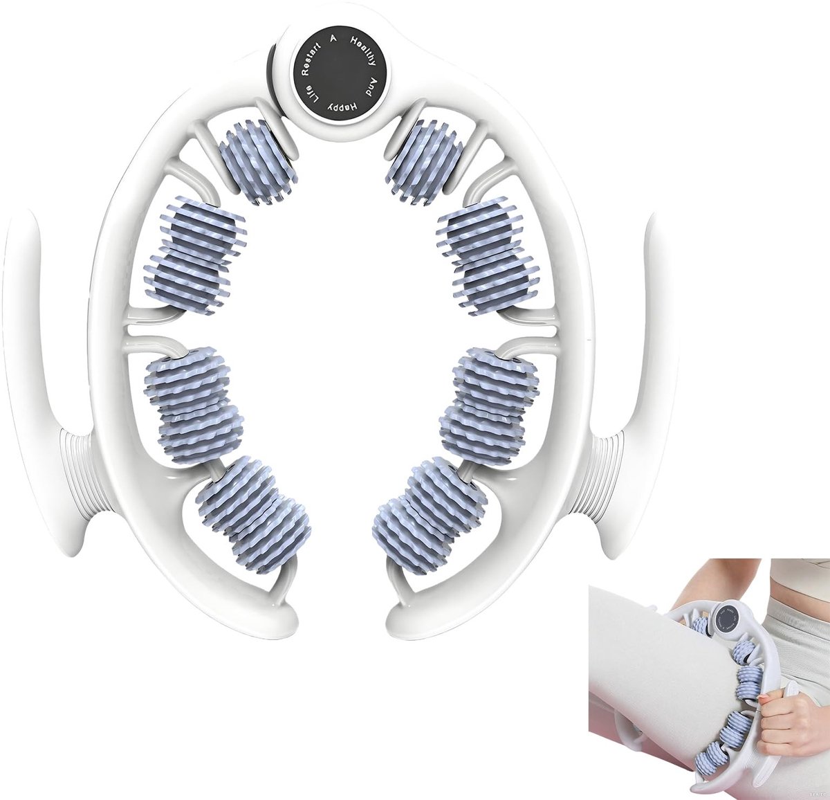 360° Celulitis Massager, Handmatig Anti-cellulitis Massageapparaat, voor Taille en Benen, Cellulitisborstel, Verwijderbaar