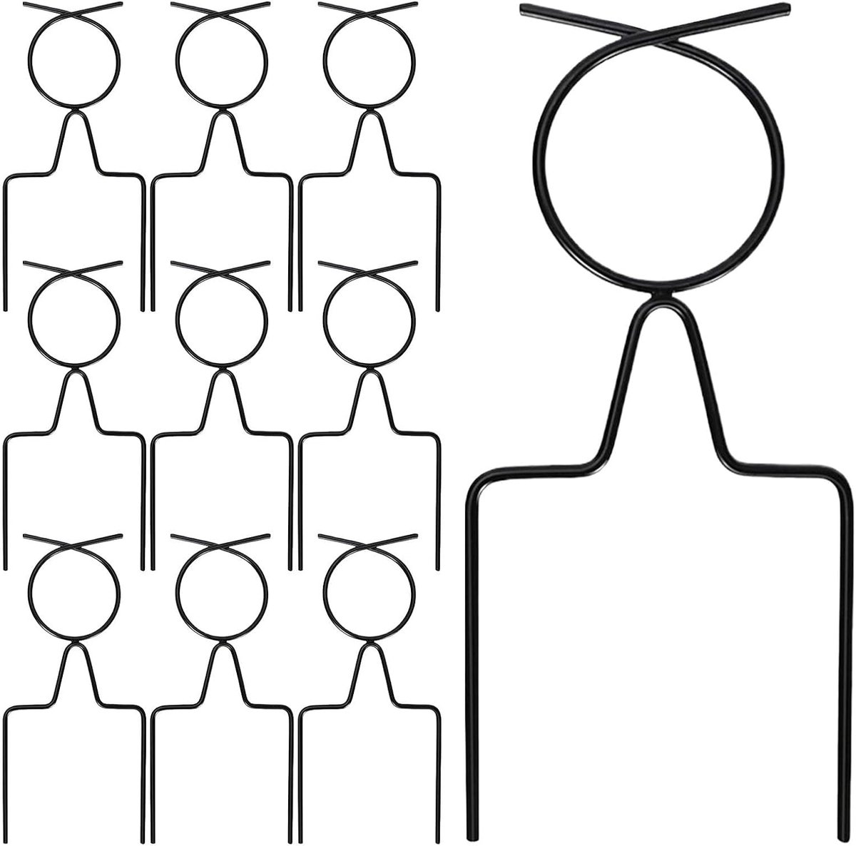 Tuinslang Geleiders - Slang Houder - Bloembedden Beschermen - Verstelbare Opening - 10 Stuks - Zwart