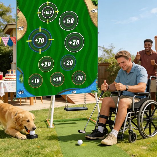 Golf Oefenmat - Golfmat Turf - Golfvaardigheden Verbeteren - Dubbelzijdige Oefenmat - 180x150cm - Groen van GOLF — afbeelding 3