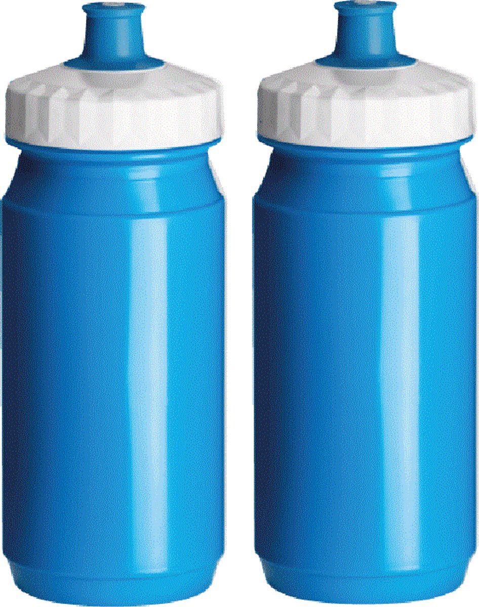 Waterfles Kind 2x 550 ml Bidons Blauw Wit Drinkfles Fiets Mountainbike Racefiets