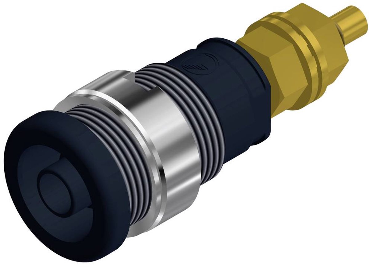 Hirschmann Test & Measurement SEB 2600 G M4 Veiligheids-labconnector, female Bus, inbouw verticaal Stift-Ø: 4 mm Zwart
