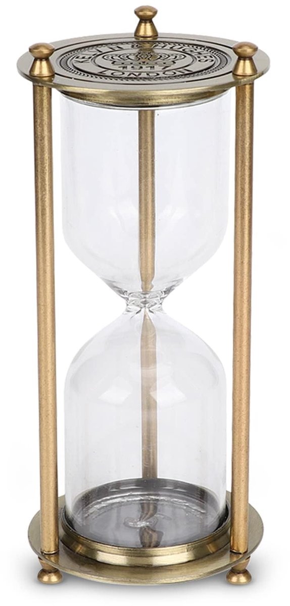 Dailygoods- Zandloper 15 Minuten - Metalen Frame - Handgeblazen Glas - Decoratieve Timer - Eenvoudige Installatie - Burn-out Voorkomen
