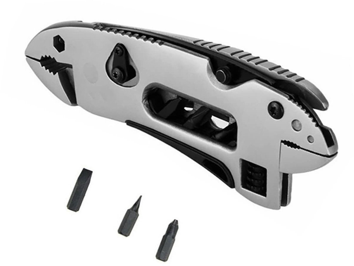 Dailygoods- Multitool Draagbaar - Verstelbare Tang - Roestvrij Staal - Multifunctioneel - Nooduitrusting - Geschikt voor Kamperen - Multifunctioneel Gereedschap