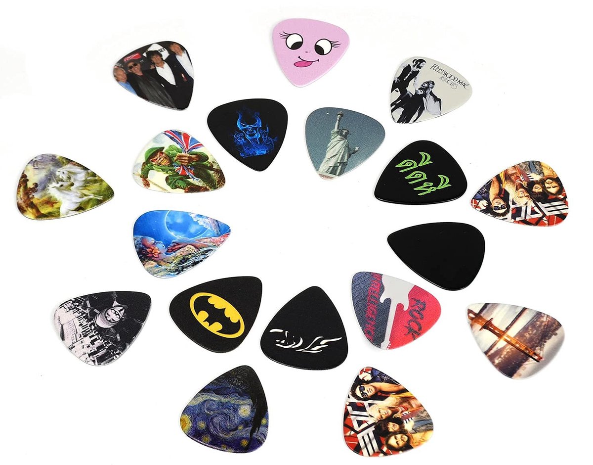 Dailygoods - Gitaar Picks - 200 Stuks Classic Plectrums - Duurzaam Celluloid - Geschikt voor Akoestische en Elektrische Gitaren - Geassorteerde Kleuren