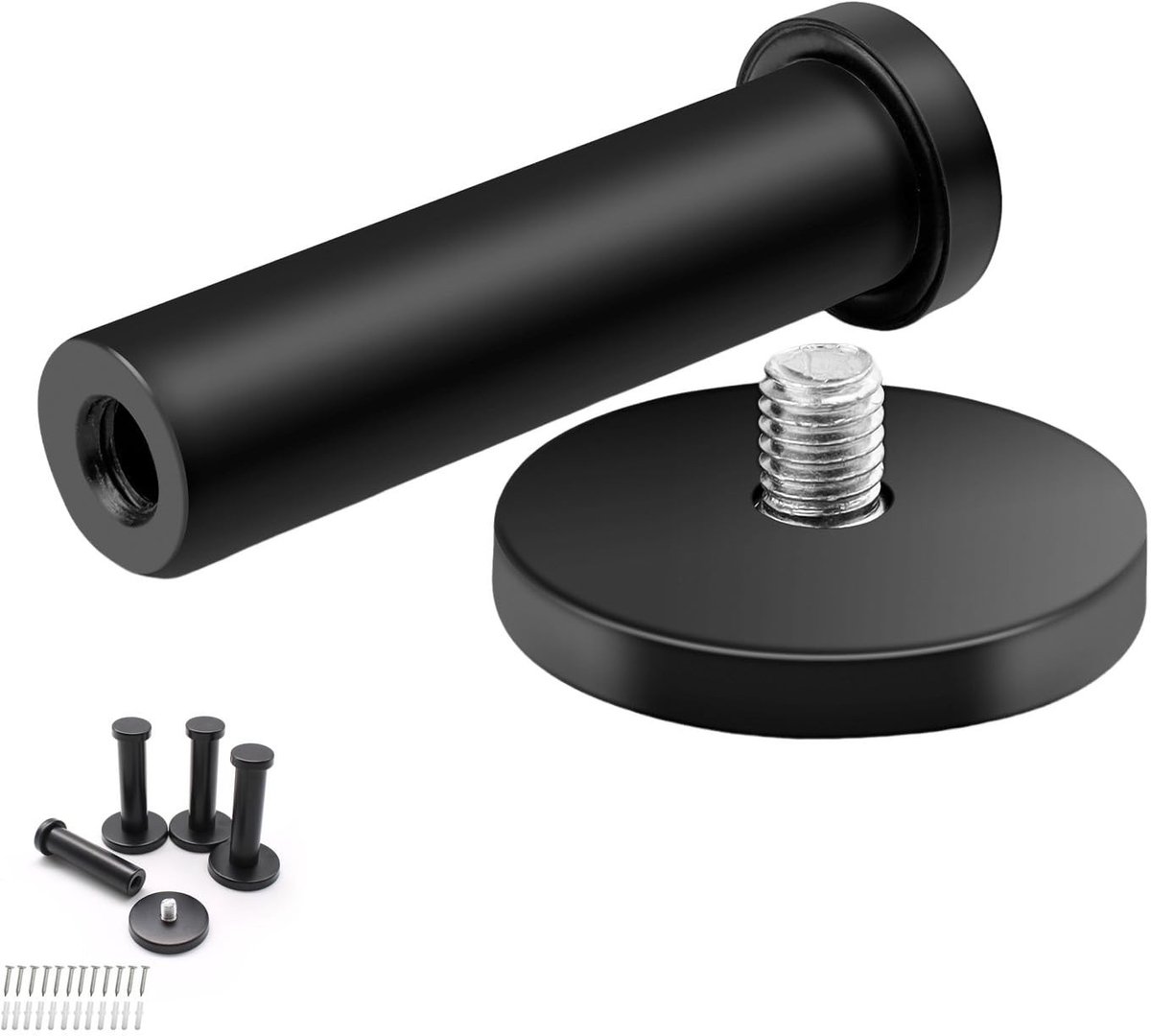 Dailygoods- Handdoekhaken 4 Stuks - Zwarte Wandhaken - Roestvrij Staal - Wandmontage - Hoo