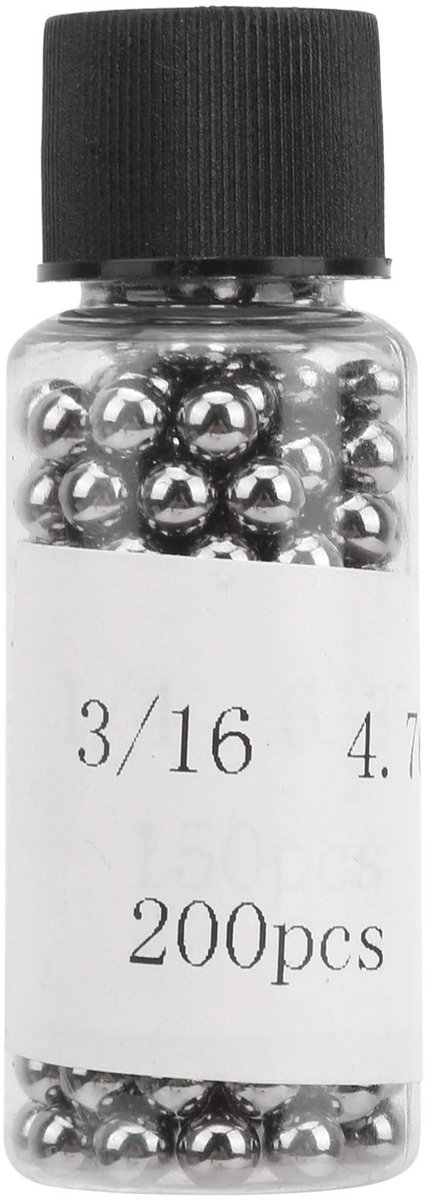 Dailygoods- Lagerballen 200 Stuks - Fietslagerbal - 3/16in Diameter - Roestvrij Staal - Glanzend Gepolijst - Stabiele Prestaties