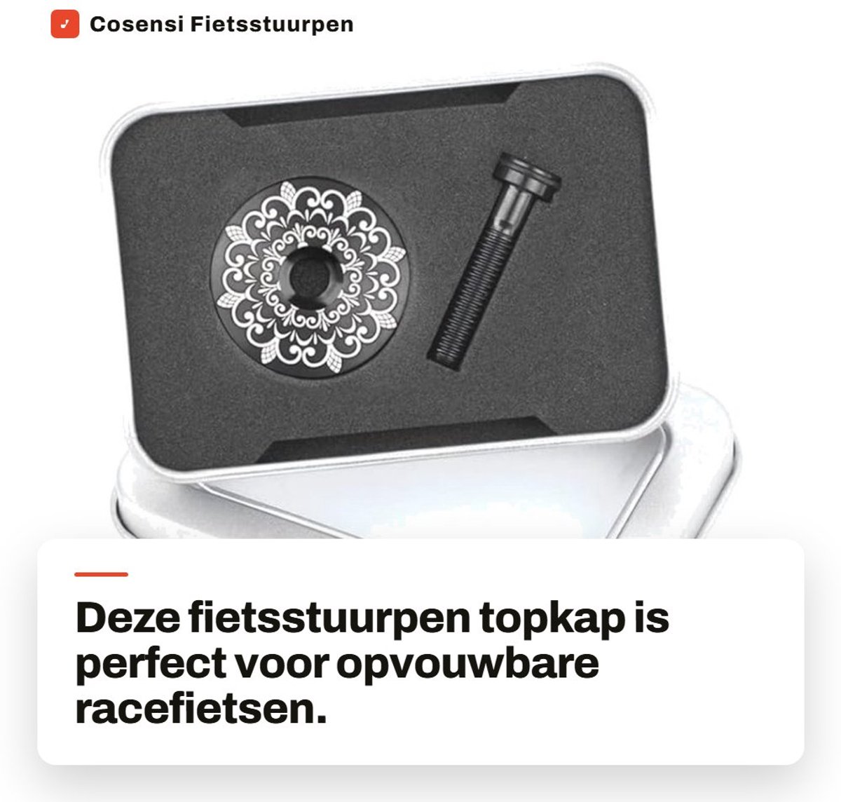 Dailygoods - Fietsstuurpen Topkap met Titanium Schroef voor Racefiets