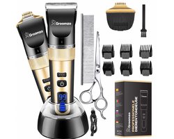 Hondentondeuse met Trimmer Hondenpootjes & Video – Fluisterstil/Draadloos – Tondeuse Voor Pootjes – Honden Trimset - Hondentrimmer - Hondentondeuse Dikke Vacht – Groomzo