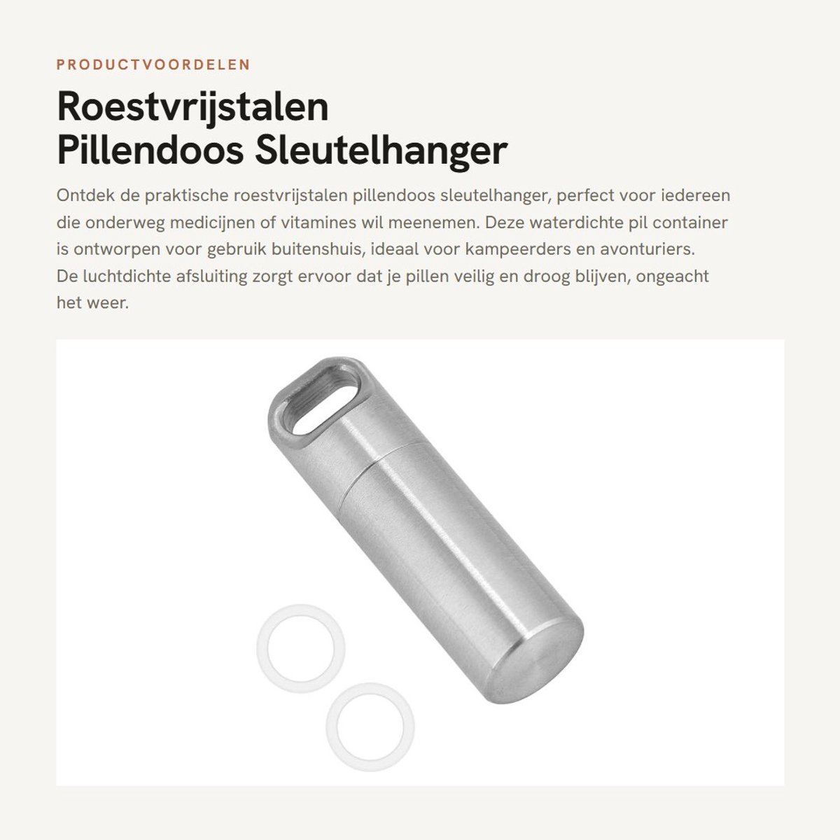 Dailygoods- Pillendoos Waterdicht - Pillendoos Sleutelhanger