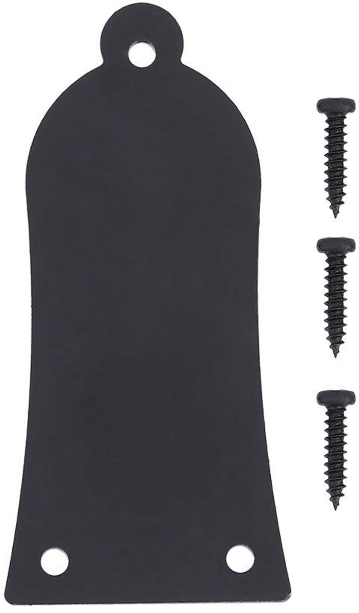 Dailygoods - Gitaar Truss Rod Cover - Metalen Bel Vormige Cover - Zwart - Geschikt voor Epiphone LP Les Paul - Perfecte Afwerking voor Je Gitaar - Duu...