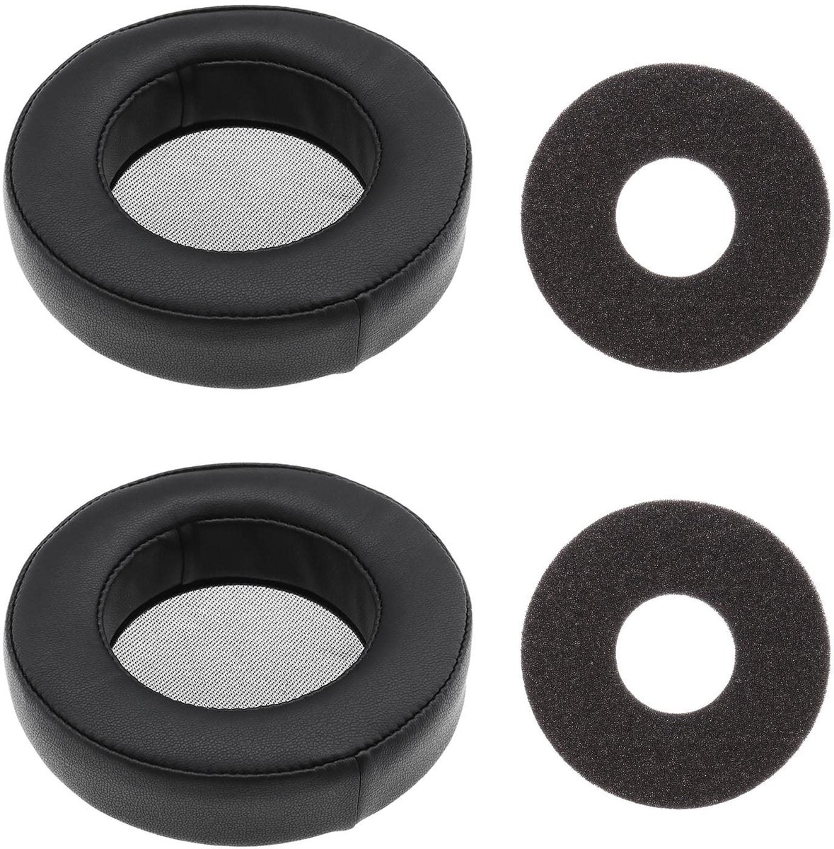 Dailygoods- Oorkussens Vervanging - Compatibel met AKG K701/K702/Q701/Q702/K601/K612/K712 - Eiwit Leer - Zacht Schuim - Diameter 108 mm - Dikte 26,5 mm - Hoofdtelefoon Oorkussens