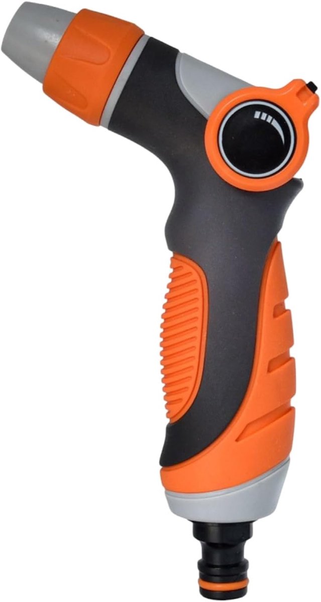 Slangmondstuk - Handdouche - Tuin Besproeien - Ergonomische Grip - 19.8 cm - Oranje