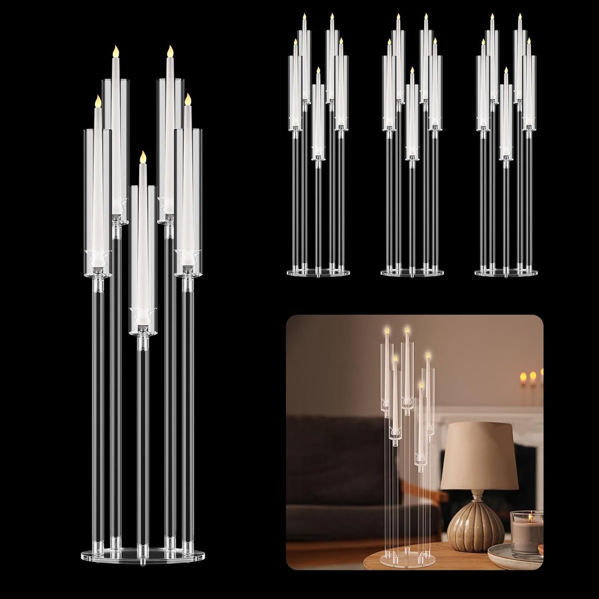 Gouden Kandelaar - Tafel Decoratie - Romantische Diners - 5 Arm Ontwerp - 108 cm Hoog - Goud