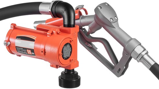 12V DC Brandstofpomp, 57 L/Min, Robuuste Gietijzeren Dieselpompset met Handmatige Sproeier, Toevoerslang, Oververhittingsbeveiliging, Netsnoer en Explosieveilig Ontwerp, Geschikt voor Benzine, Diesel en Kerosine — afbeelding 2