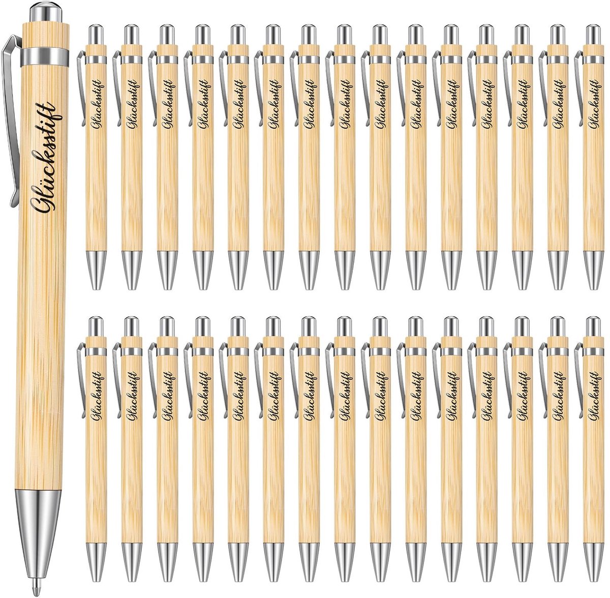 Dailygoods- Balpen 30 Stuks - Geluksstiften - Inspirerende Pennen - Cadeaus voor Examens - Opvrolijken - Betrouwbaar Materiaal - Schrijfpennen