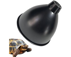 Reptielenlamp - Warmtelamp houder - Terrarium verlichting - Anti-verbrandingskap - 8.5 inch - Zwart