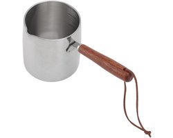 Melkverwarmer - Boterpan Sauspan - Kleine Keuken Klusjes - Dubbele Schenktuiten - 2 Liter - Zilverkleurig