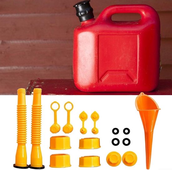 Vervangingspijp voor Gasblikken - Mondstuk Set - Brandstof Overbrengen - Morspreventie Ontwerp - 1 tot 10 Gallon - Geel — afbeelding 2