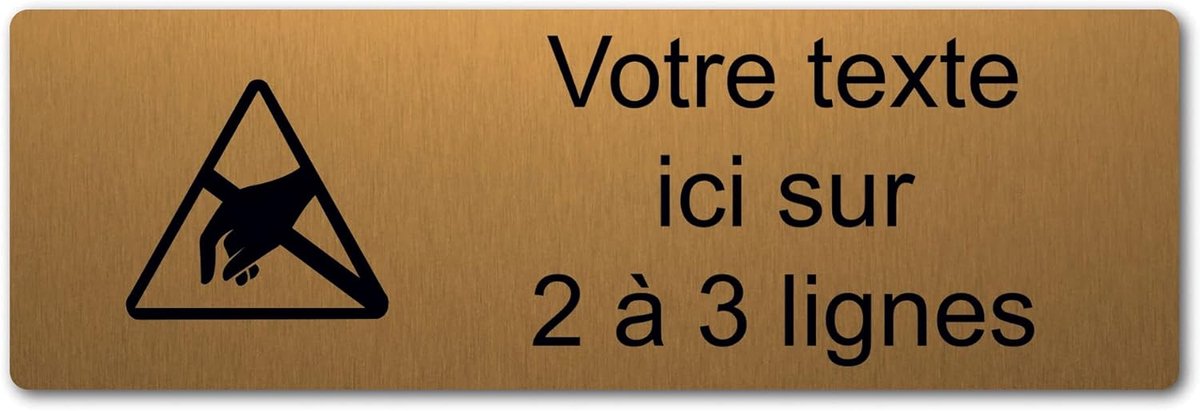 Naamplaat Zelfklevend - Gepersonaliseerd Bord - Huis Nummer - Met Logo - 30 x 10 cm - Goud