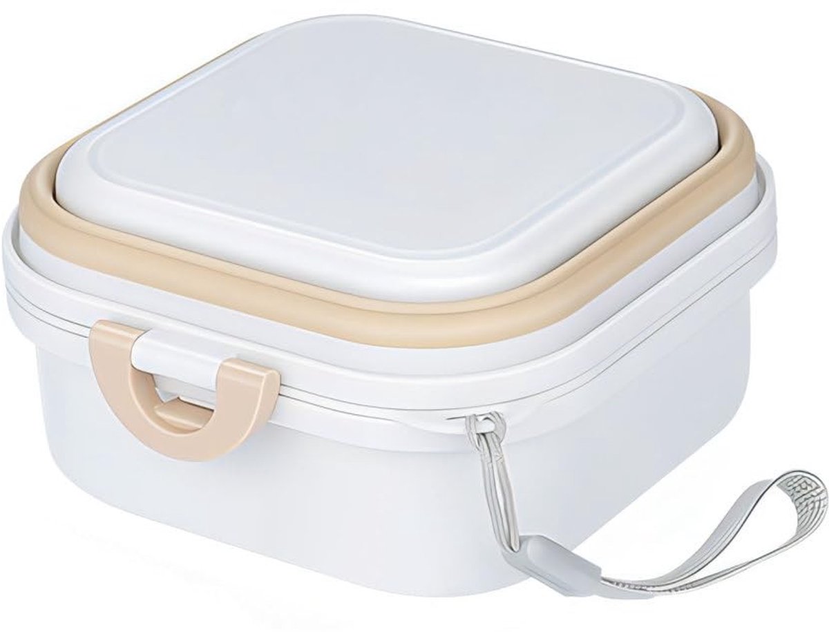 Dailygoods- Hondenvoerbak 400 ml - Opvouwbaar - 2-in-1 Voedselkom/Waterbak - Lekvrij - Inclusief Karabijnhaak - Compact formaat - Reisvoerbak