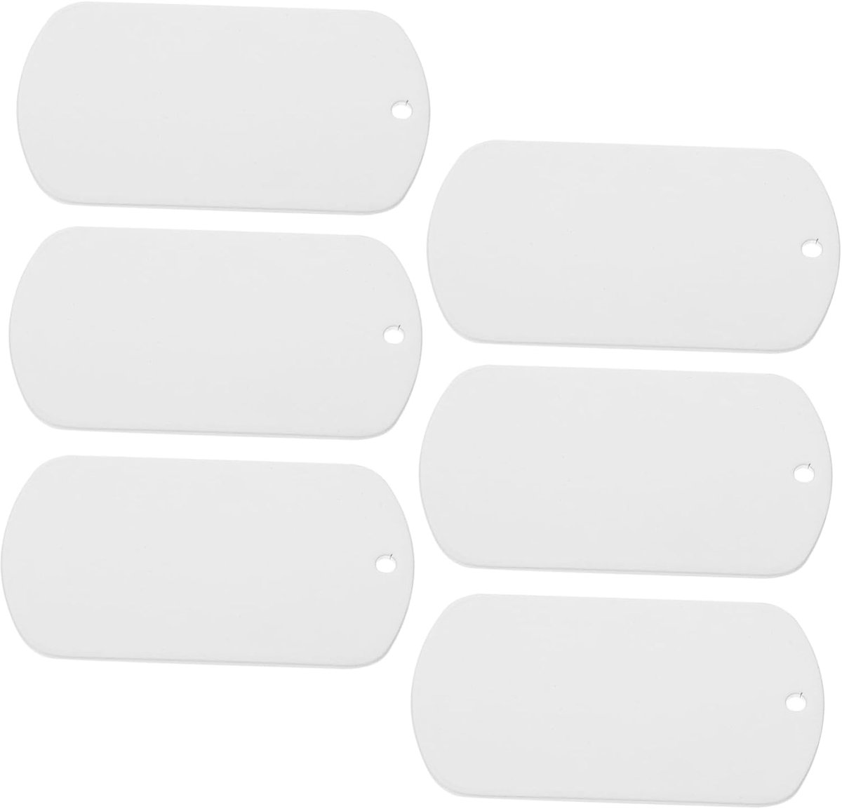 Naamplaatjes Set - Metalen Etiketten - Deur En Muur - Roestvrij Staal - 5.2 x 3.1 cm - Zilver