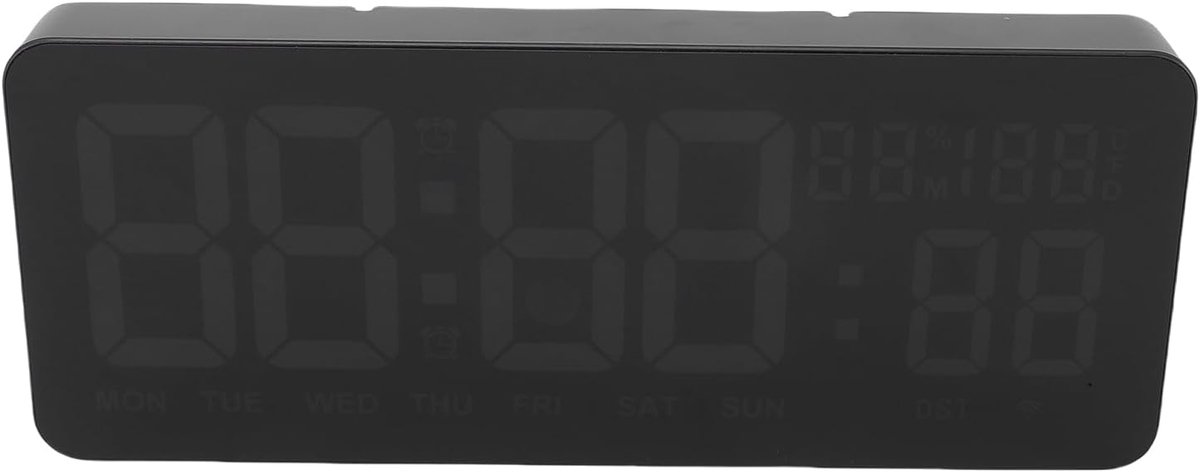 Digitale Wandklok - Slimme Klok Tijdweergave - Tijd en Omgeving Monitoren - Automatische Tijdkalibratie WiFi - 5.1 x 1.6 cm