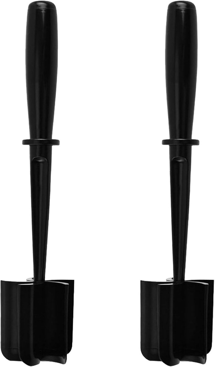 Vleesmolen Keukengerei - Voedselbreker Stamper - Gehakt Bereiden - Hittebestendig Antiaanbak - 27.5 cm Lengte - Zwart