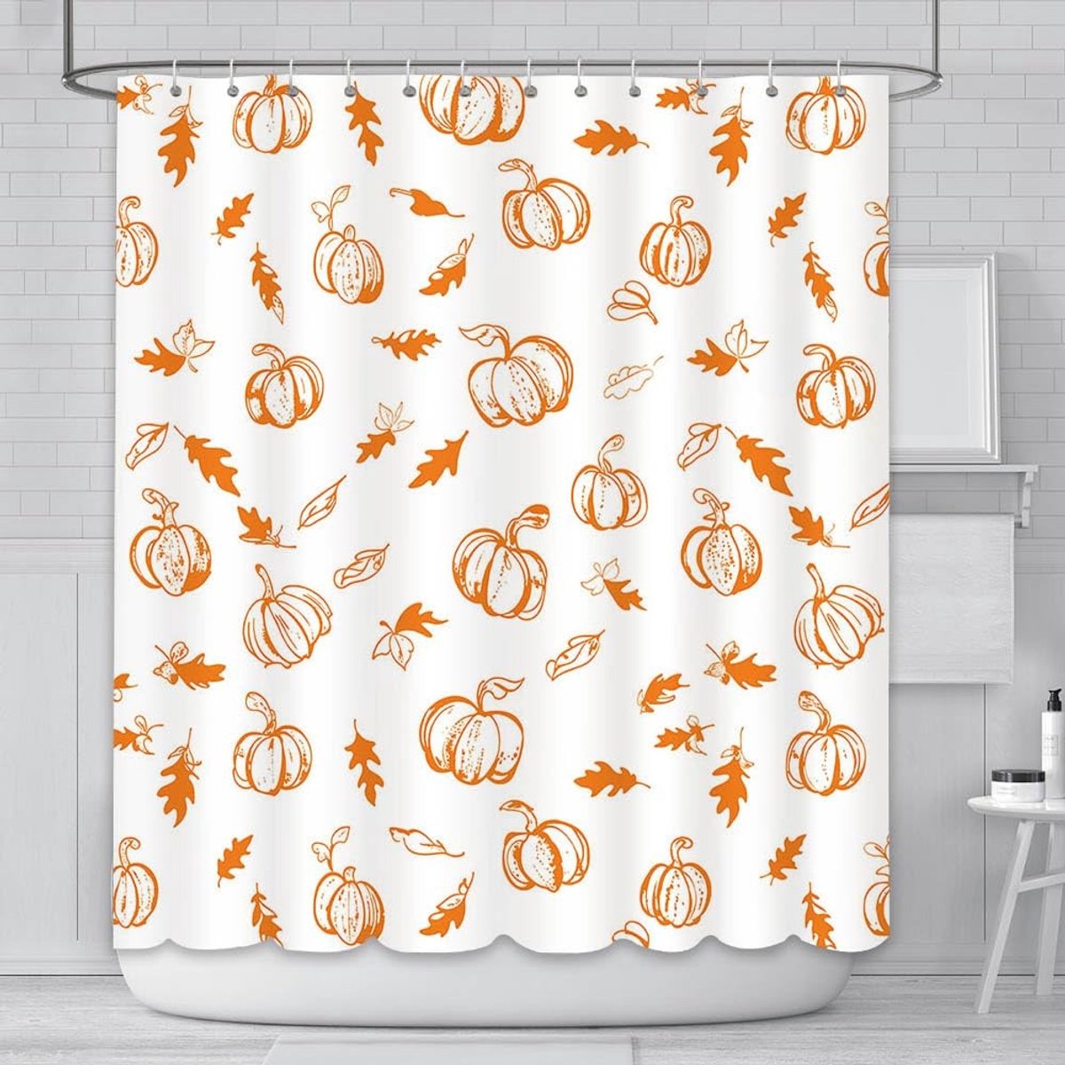 Dailygoods- Douchegordijn 180x180 cm - Waterdicht - Duurzaam Polyester - Antischimmel - Met 12 Haken - Milieuvriendelijk Ontwerp - Badgordijn