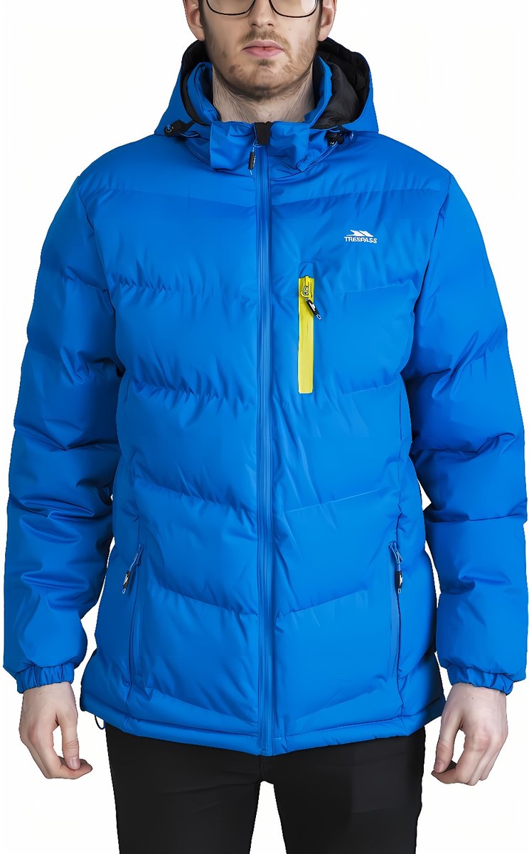 Trespass-jas Blustery Gewatteerde herenjas Electric Blaus