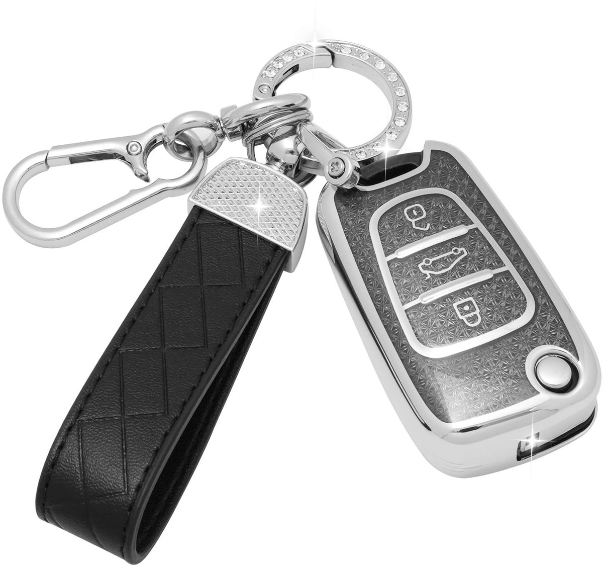 Dailygoods- Autosleutelhoes TPU - Compatibel met Hyundai/Kia - Sleutelhanger - Schokbestendig - Antidiefstal - Perfecte pasvorm
