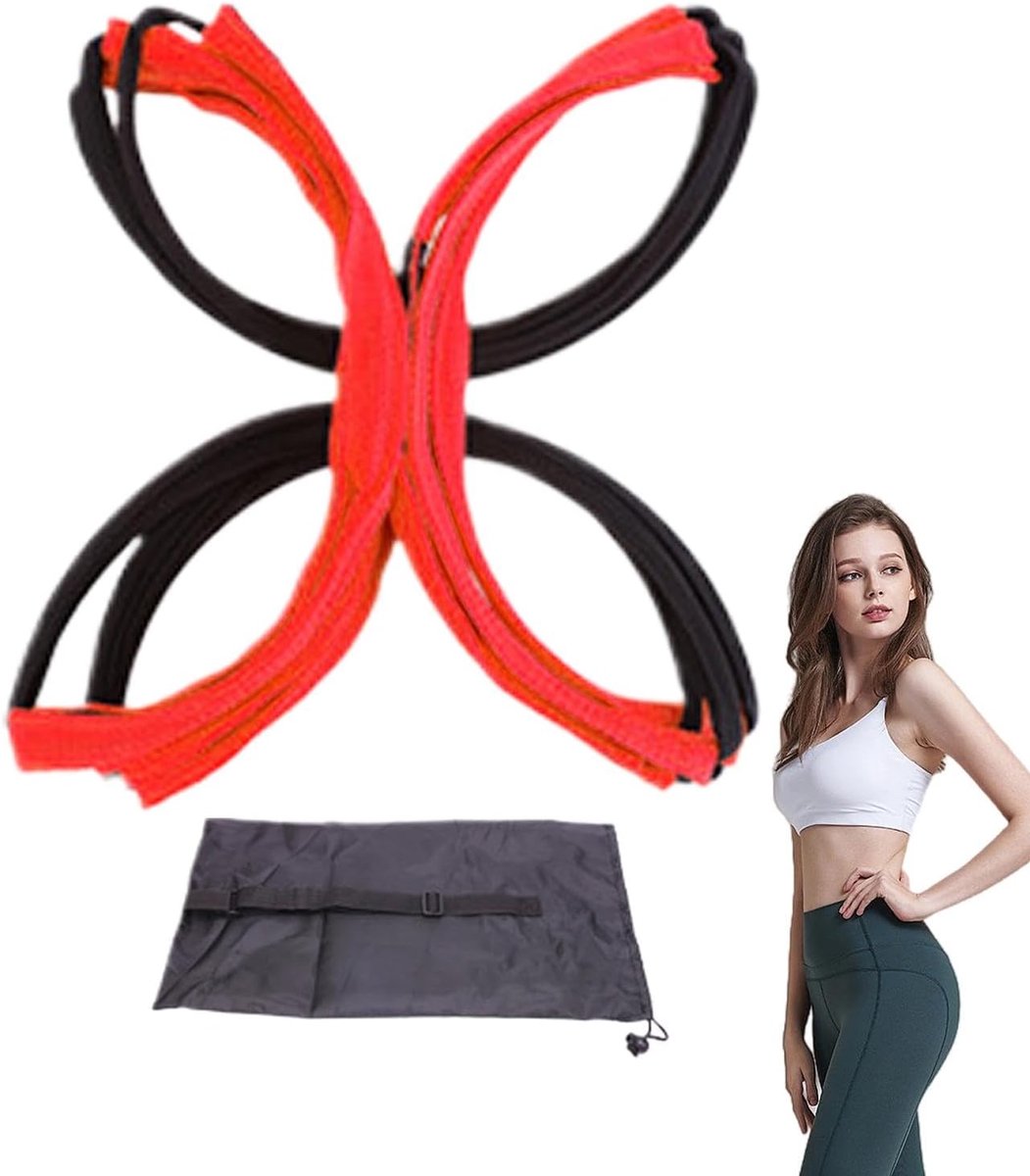 Sport Trainingsladder - Wendbaarheidstrainer - Sportprestaties Verbeteren - Duurzame Constructie - 42 x 42 x 42 cm - Rood