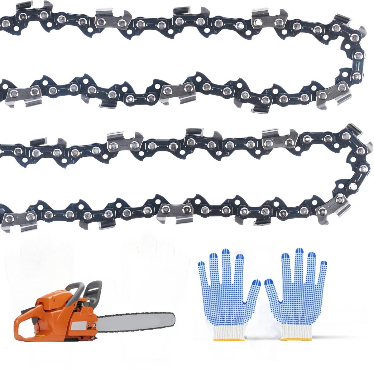 Dailygoods- Kettingzaagketting 35 cm - 3/8" LP - 52 Drijfschakels - Terugslagsarme Ketting - Compatibel met Makita/Bosch/Husqvarna - Duurzaam Materiaal - Zaagketting