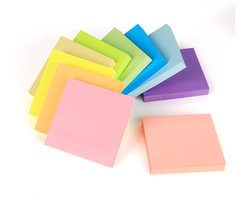 Dailygoods - Agoer 1000 vellen zelfklevende notitieblaadjes, 76 x 76 mm, super sticky notes, zelfklevend, 10 stuks, kleurrijk, bladwijzers, verwijderbaar, voor kantoor, huishouden, school en studie, 10 kleuren