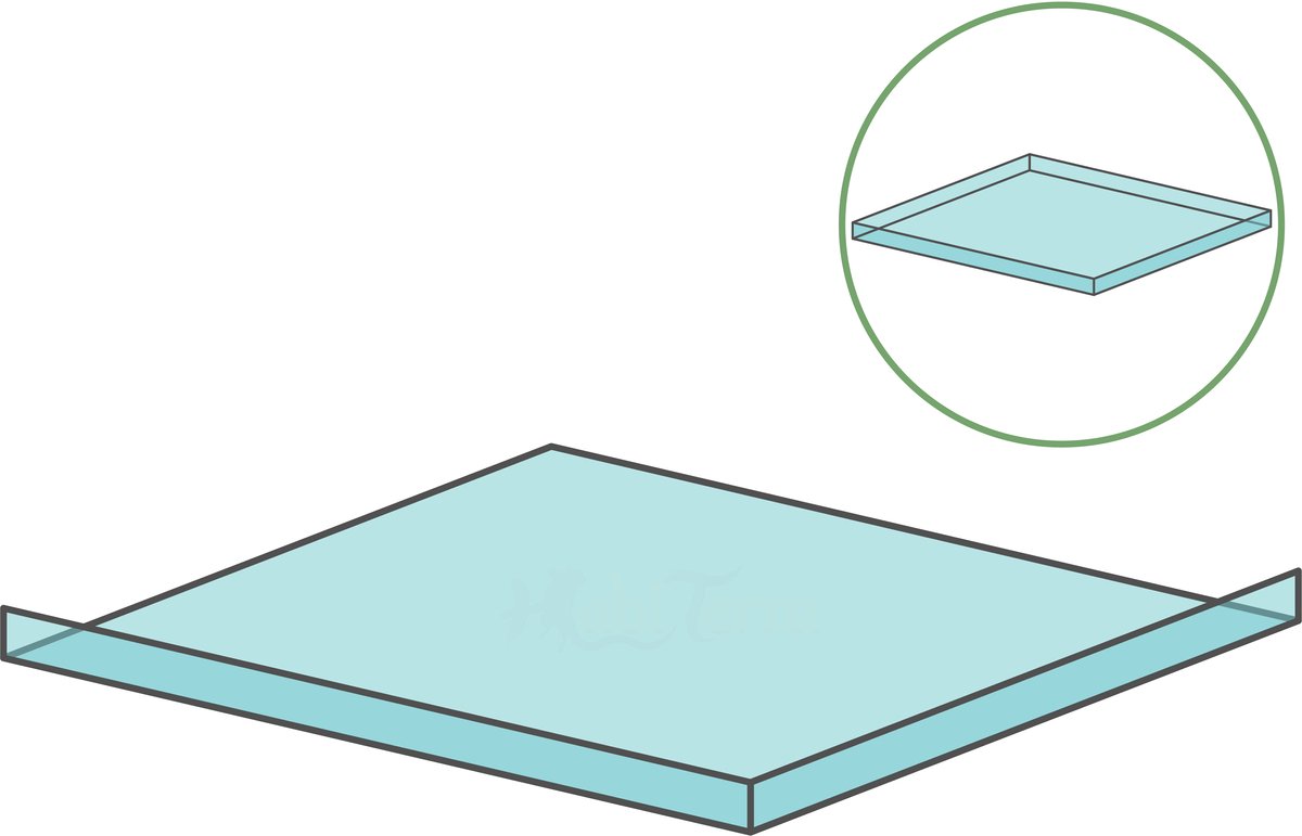 HabiTerra Terrarium Plateau 30 x 20 cm van Gehard Glas – Eenvoudig Zelf te Monteren – Geschikt voor Hamsters, Gerbils en Muizen