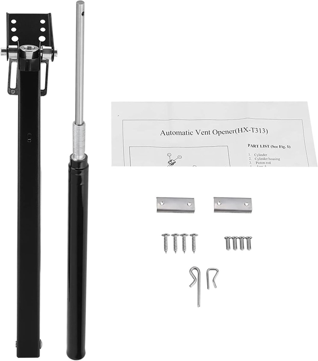 Automatische Raamopener - Kasventilatie Opener - Optimale Groei - Zonne-energie Gestuurd - Max 45 cm - Aluminium
