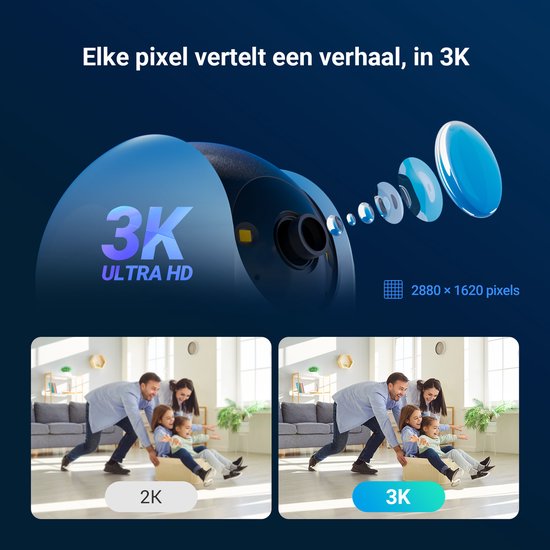 EZVIZ C6N G1 3K - Wifi Beveiligingscamera Binnen - Smart Color Nachtzicht met Licht - Menselijke Vormdetectie - Automatische Patrouillemodus - Tweerichtingsgesprekken - Fysieke Privacy - WDR - Indoor Camera van EZVIZ — afbeelding 2