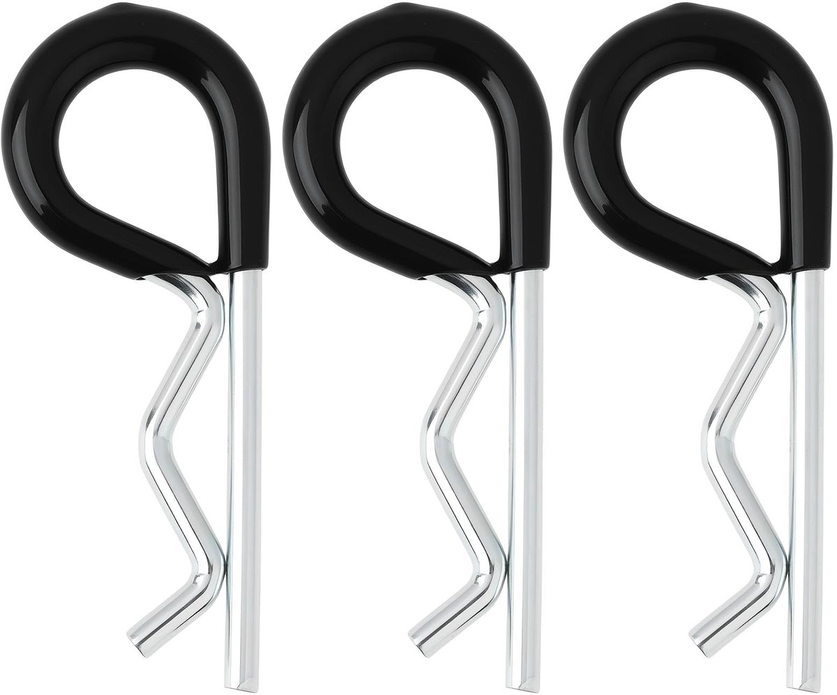 Dailygoods - 3 Stuks Trailer Hitch Pin Clip met Vinyl-Coating - Voor 1/2 Inch en 5/8 Inch Pins
