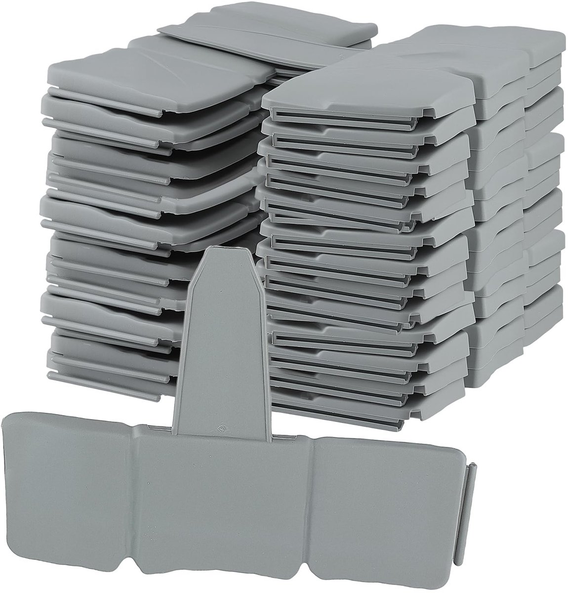 Dailygoods- Gazonrand 30 stuks - Kunststof - Grijze geplaveide steeneffect - Grasrand voor bloembedden - Tuinrand - Afmeting 25 x 23 cm