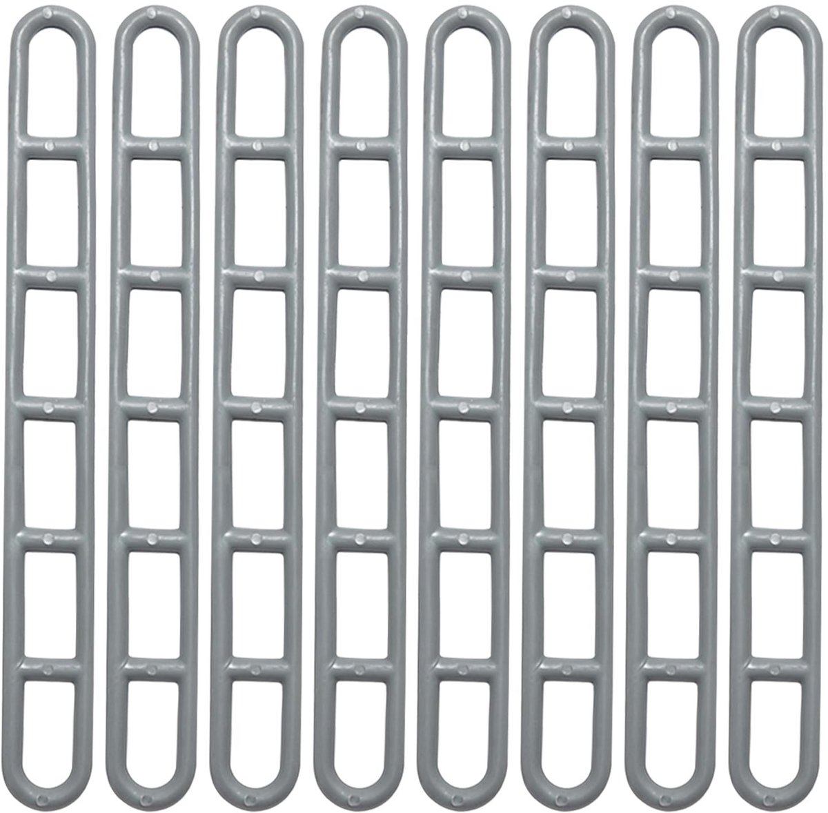 Dailygoods- Ladderbanden 8 Stuks - Extra Sterk - Verstelbaar - Outdoor Camping - Tenten - Plastic Accessoires - 22x2.5 cm - Tentstokken